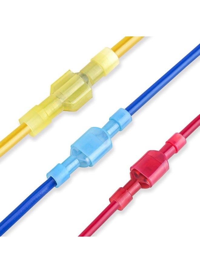 Peachjoy Nylon Spade Quick Disconnect Connectors Kit, Electrical Insulated Terminals, Male and Female Spade Wire Crimp Terminal Assortment Kit, Resists Corrosion, 3 Colors 200 Pcs - Image 5